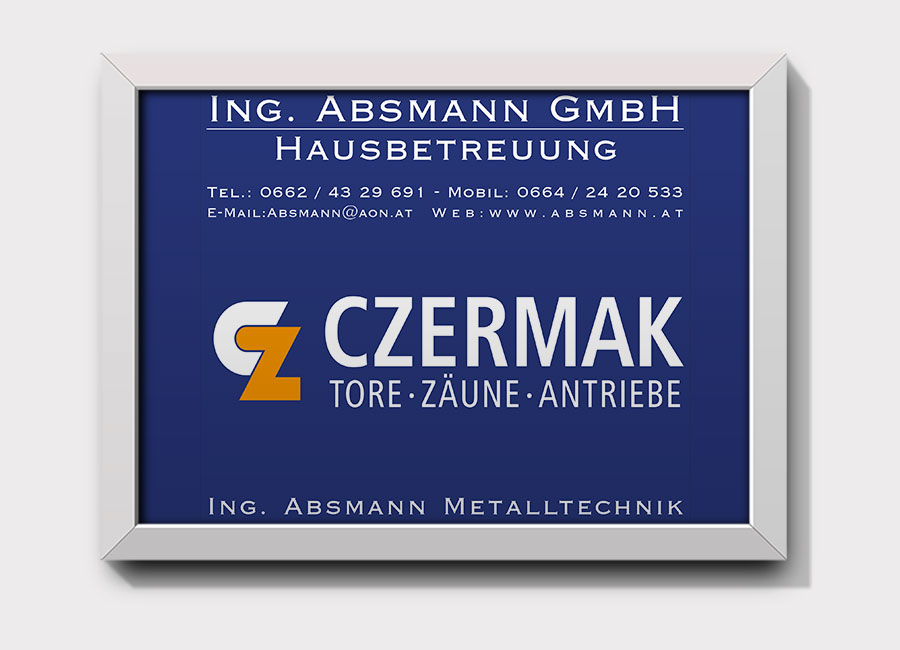 acryl schild absmann