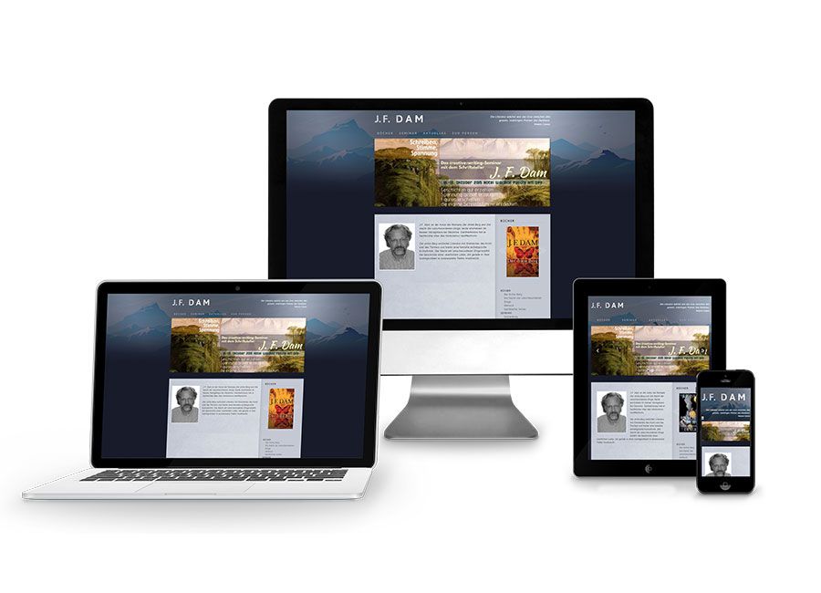 Webdesign Erstellung für Autor J.F. DAm