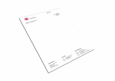 Briefpapier Design Erstellung für Firma Stoffstern