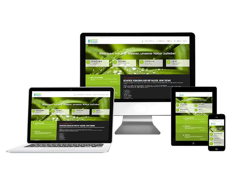 Homepage Erstellung für Green Clean Concept GmbH