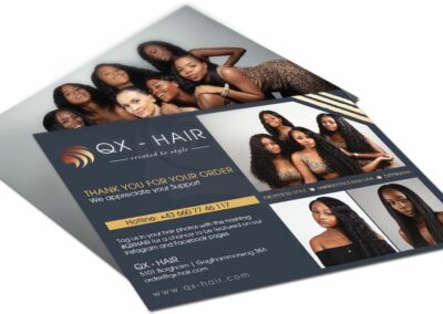 Flyer Erstellung für QX Hair