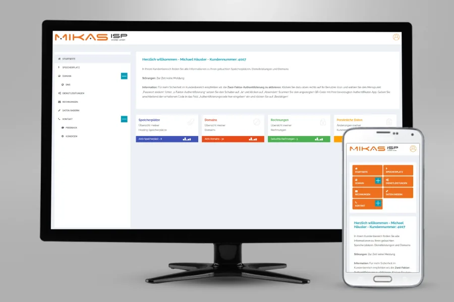 Referenz Webfakt Kundencenter: Projektansicht